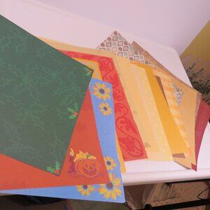 Warm Colors Scrapbook 12x12" pages 30+ pages total